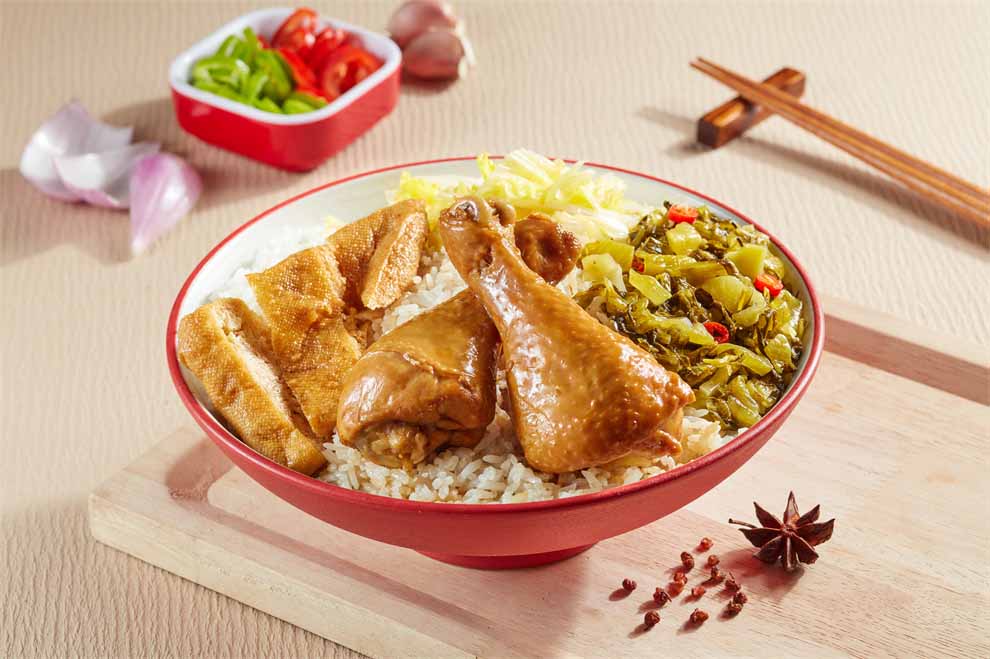 秘卤鸡腿饭